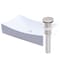Novatto Modern White Porcelain Vessel Sink Set with Brushed Nickel Pop-up Drain NP-01141BN - alternate 1
